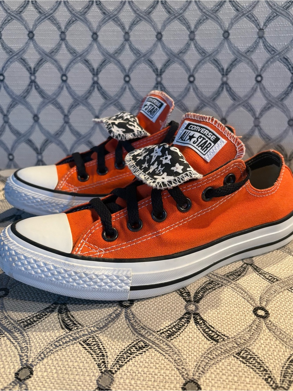 Converse All Star Chuck Taylor Orange Double Tongue W 8 M 6